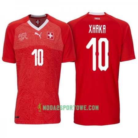 Koszulka Szwajcaria Xhaka 10 Mistrzostwa Świata 2018 Domowe Stroje Piłkarskie